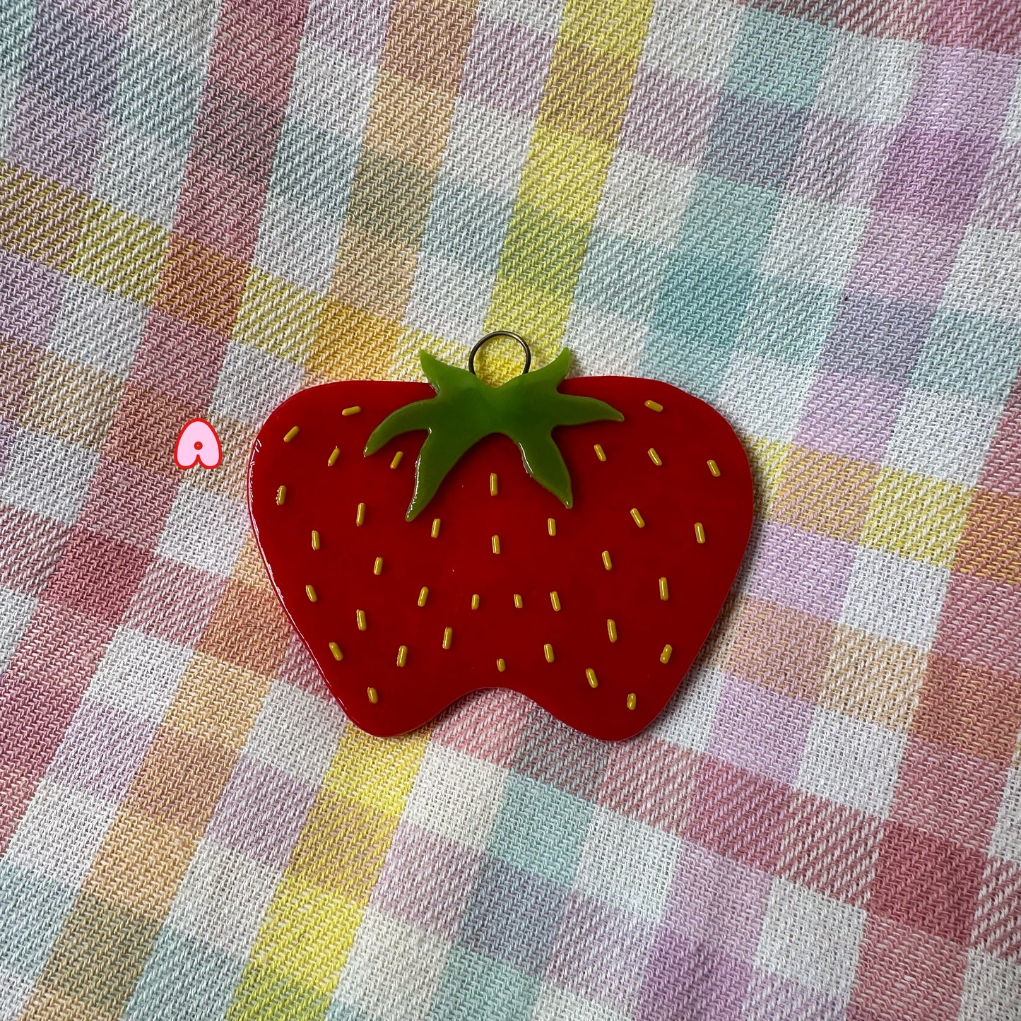 Fused Ugly Strawberry Ornament