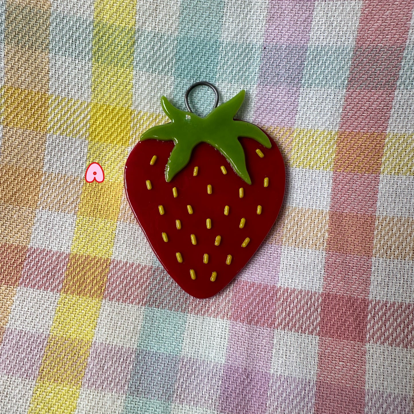 Fused Strawberry Ornament