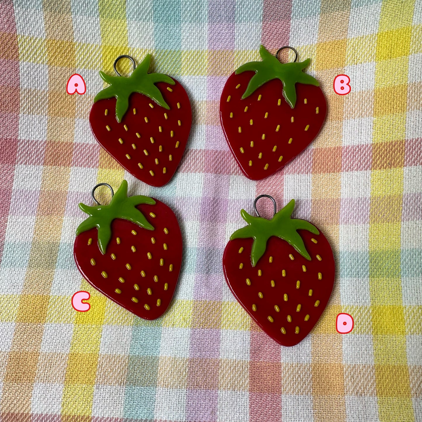 Fused Strawberry Ornament